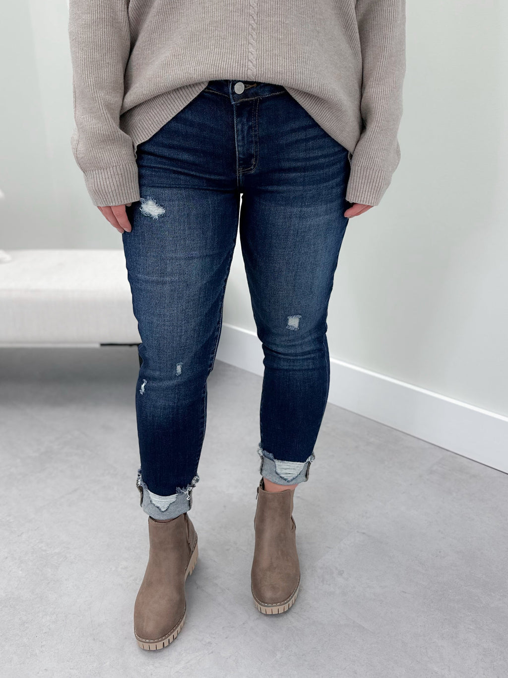 Ackley Mid Rise Skinny Jean by Lovervet
